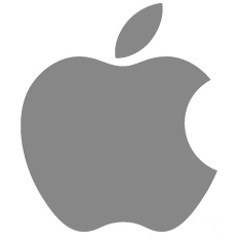 grey apple logo